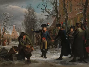 General Daendels Taking Leave of Lieutenant-Colonel Krayenhoff by Adriaan De Lelie Oil Painting