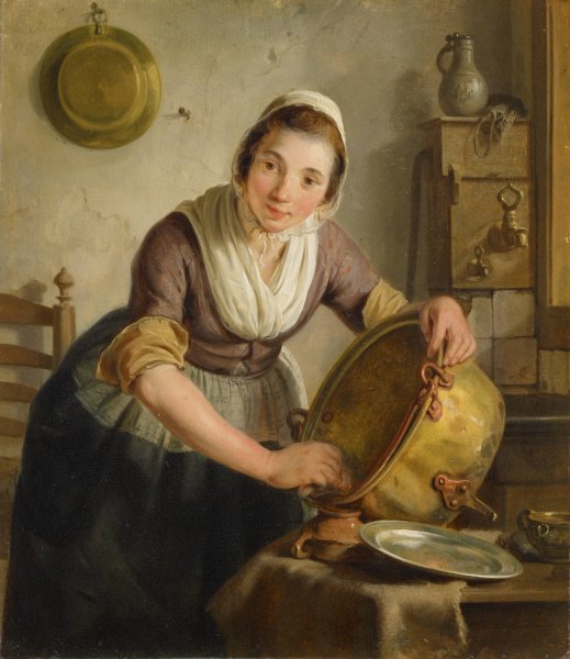 Main Product Photo of Ketelschuurster  Painting by Adriaan De Lelie