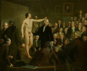 Lecture on anatomy by Andreas Bonn for Felix Meritis'Department of Drawing by Adriaan De Lelie Oil Painting
