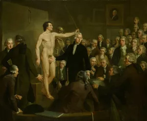 Lecture on anatomy by Andreas Bonn for Felix Meritis'Department of Drawing by Adriaan De Lelie Oil Painting
