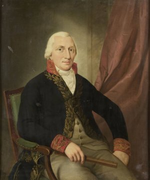 Portrait of Albertus Henricus Wiese, Governor-General of the Dutch East Indies by Adriaan De Lelie Oil Painting