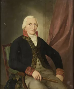Portrait of Albertus Henricus Wiese, Governor-General of the Dutch East Indies by Adriaan De Lelie Oil Painting