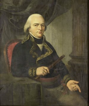 Portrait of Pieter Gerardus van Overstraten, Governor-General of the Dutch East Indies by Adriaan De Lelie Oil Painting