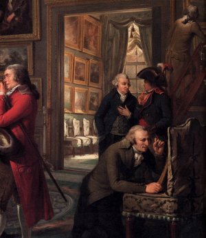 The Art Gallery of Jan Gildemeester Detail by Adriaan De Lelie Oil Painting