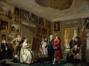 The Art Gallery of Jan Gildemeester painting by Adriaan De Lelie