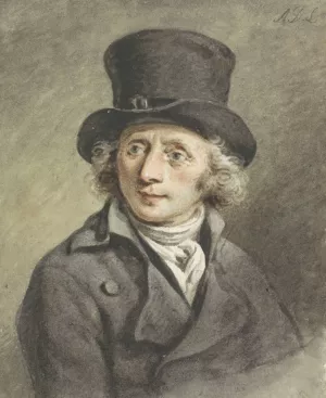 Zelfportret by Adriaan De Lelie Oil Painting