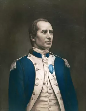 John Paul Jones by Adriaan M. De Groot Oil Painting