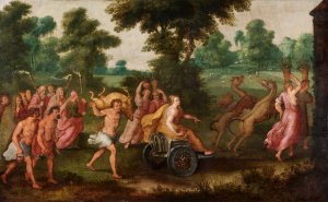 Allegory of the Month of August by Adriaan Van Stalbemt Oil Painting