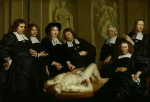 Anatomy lesson from Dr. Frederik Ruysch by Adriaen Backer Oil Painting