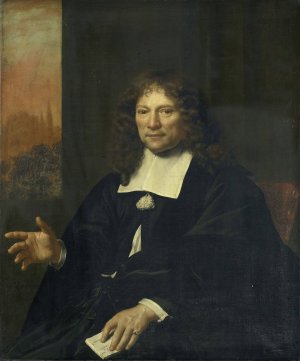 Daniel Niellius. Elder of the Remonstrant Church and Sampling Official of Alkmaar by Adriaen Backer Oil Painting