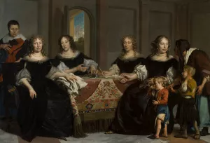 De regentessen van het Burgerweeshuis by Adriaen Backer Oil Painting