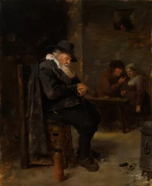An Old Man in a Tavern by Adriaen Brouwer Oil Painting