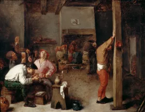Interior of a Tavern by Adriaen Brouwer Oil Painting