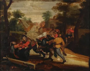 La partie de cartes dramatique by Adriaen Brouwer Oil Painting