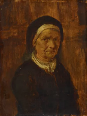 Old Woman by Adriaen Brouwer Oil Painting