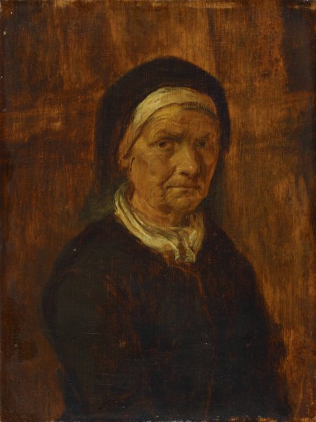 Main Product Photo of Old Woman Painting by Adriaen Brouwer