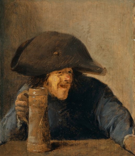 Main Product Photo of Peasant with Bicorne and Tankard  Painting by Adriaen Brouwer