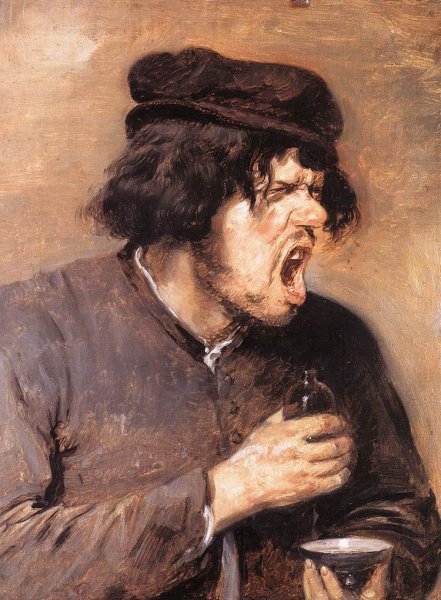 Main Product Photo of The Bitter Draught Painting by Adriaen Brouwer