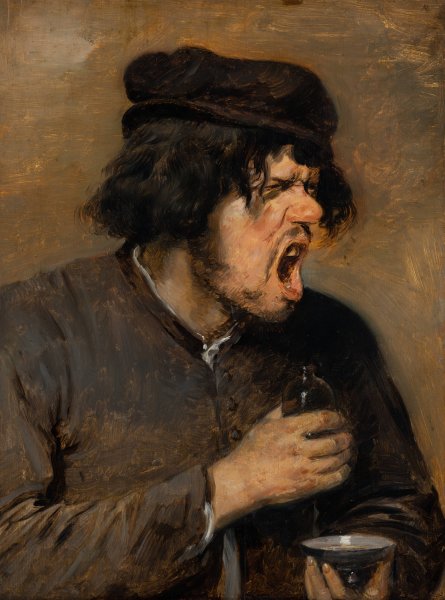 Main Product Photo of The Bitter Potion  Painting by Adriaen Brouwer