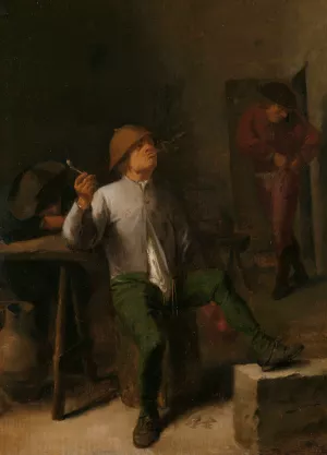 The Smoker by Adriaen Brouwer Oil Painting