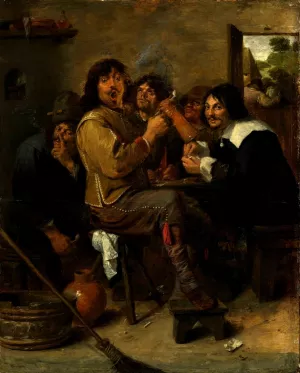 The Smokers by Adriaen Brouwer Oil Painting