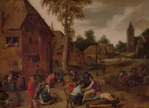Village Fair by Adriaen Brouwer Oil Painting