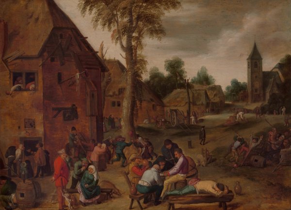 Main Product Photo of Village Fair Painting by Adriaen Brouwer
