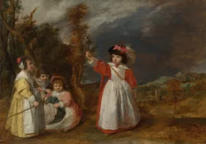 Young Children At Play In A Landscape by Adriaen Brouwer Oil Painting