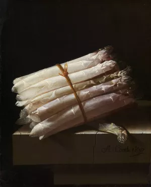 Still Life with Asparagus by Adriaen Coorte Oil Painting