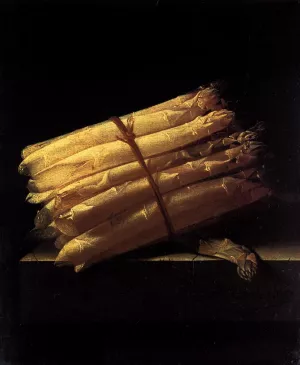 Still-Life with Asparagus by Adriaen Coorte - Oil Painting Reproduction