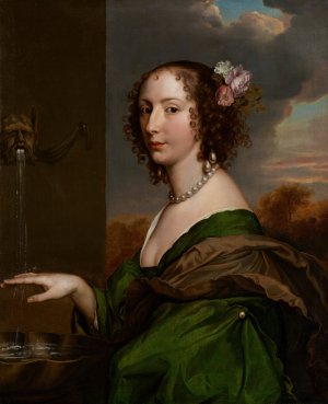 Portrait of Woman, Countess of Carlisle, called Lucy Percy by Adriaen Hanneman Oil Painting