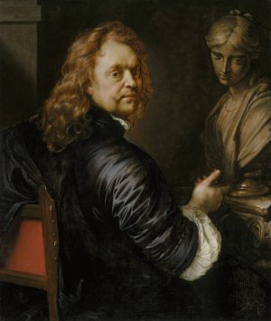Self-portrait by Adriaen Hanneman Oil Painting