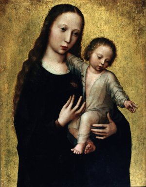 The Virgin Mary with the Child Jesus in a Shirt by Adriaen Isenbrandt Oil Painting