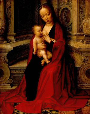 The Virgin Nursing the Christ Child by Adriaen Isenbrandt Oil Painting