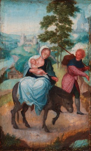 Flight into Egypt by Adriaen Isenbrant Oil Painting