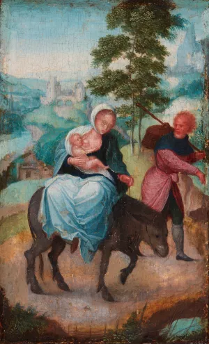 Flight into Egypt by Adriaen Isenbrant Oil Painting