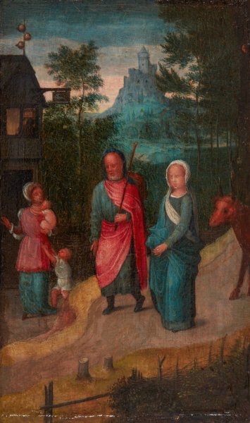 Main Product Photo of Mary and Joseph in Bethlehem Painting by Adriaen Isenbrant