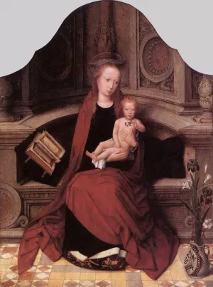 Virgin and Child Enthroned by Adriaen Isenbrant Oil Painting