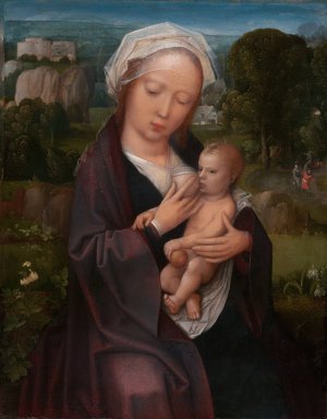 Virgin and Child by Adriaen Isenbrant Oil Painting