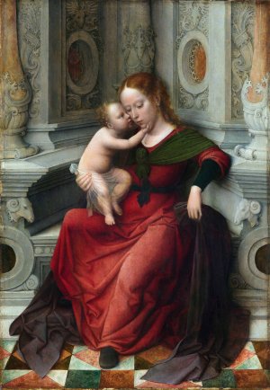 Virgin and Child by Adriaen Isenbrant Oil Painting