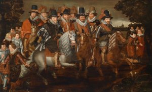Kavalkade der Prinzen von Nassau by Adriaen Pietersz Van De Venne (Follower) Oil Painting