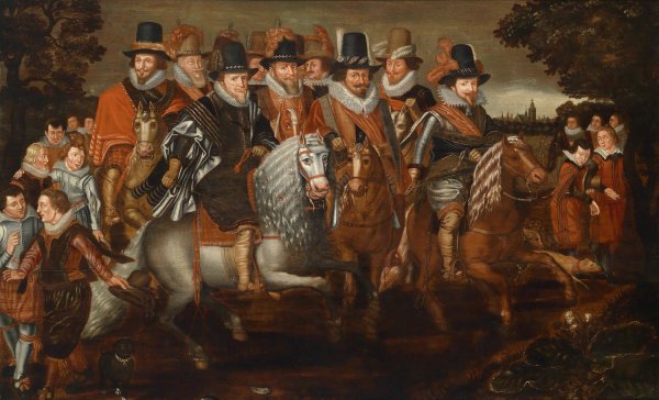 Main Product Photo of Kavalkade der Prinzen von Nassau Painting by Adriaen Pietersz Van De Venne (Follower)