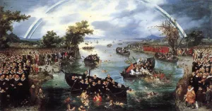 Fishing for Souls by Adriaen Pietersz Van De Venne Oil Painting