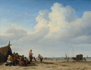 Beach View by Adriaen Van De Velde Oil Painting