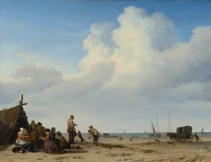 Beach View by Adriaen Van De Velde Oil Painting