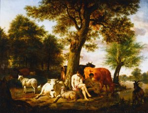 Mercury, Argus and Io by Adriaen Van De Velde Oil Painting