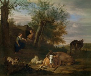 Piper by Adriaen Van De Velde Oil Painting