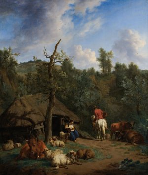 The Hut by Adriaen Van De Velde Oil Painting