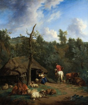 The Hut by Adriaen Van De Velde Oil Painting
