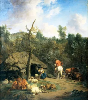 The Hut by Adriaen Van De Velde - Oil Painting Reproduction